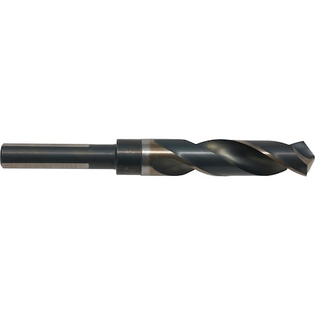 CLE-Line C27621 1-27/64 HSS 118 Degree Split Point S&D Drill 1/2 In Reduced 3-Flatted Shank Style 1877 Cle-Line Black&Gold