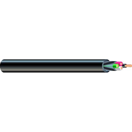 Southwire 55046403 Multi-Conductor Cable, SEOOW, 16 AWG, 4 C, Black, TPE, Stranded, 600V, Indoor/Outdoor, 250 ft