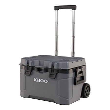 Igloo 00034939 Roller Chest Cooler, Gray, 52 qt