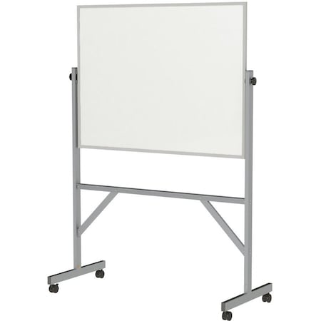 Ghent ARMM34 Dry Erase Board, Plastic, 78 1/4 in, 53 1/4 in, Aluminum Frame, White, Gloss