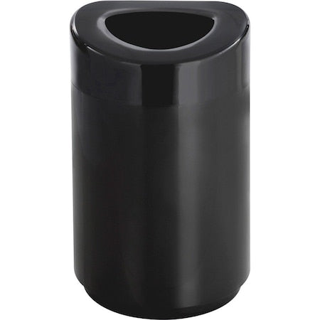 Safco 9920BL 30 gal. Steel, Rigid Plastic Round Trash Can, Black