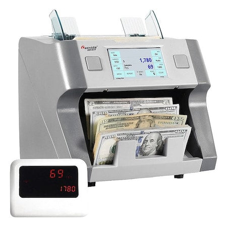 Cassida 8800R V2 Bill Counter, Gray, 11 in H, 10-1/2 in W