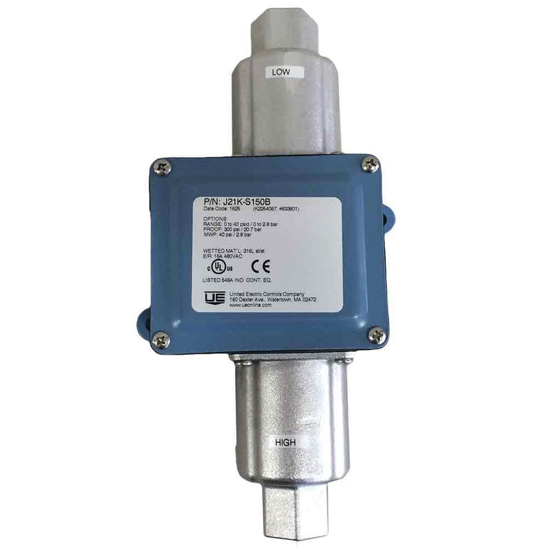 J21K-S150B United Electric Differential Pressure Switch SPDT NEMA 1