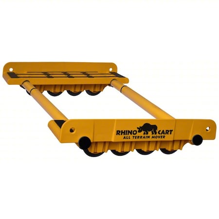 Rhino Cart RC-1P-G-RBR Gnrl Prps Dlly, 5 in, 18 in, Ylw, Polypr, 2000 lb