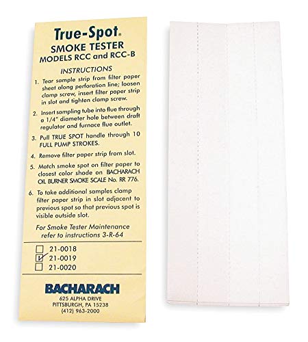 21-0019 Bacharach Filter Smoke Paper (10 Sheets of 4, about 1/2
