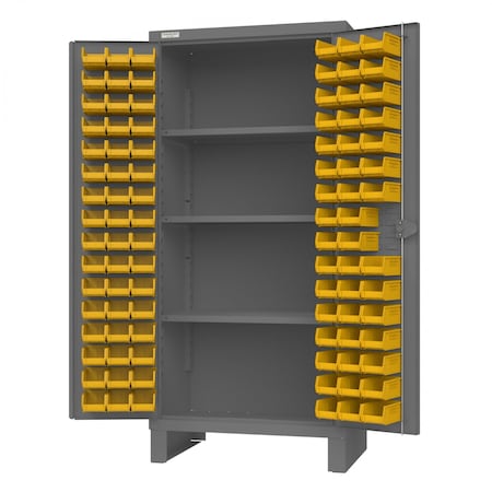 Durham MFG 3702-94-3S-95 Cabinet, 94 Yellow Bins, 3 Shelves