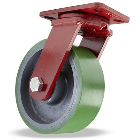 Hamilton S-ZFFM-83DB Plate Caster, Kingpinless Swivel, Poly, 8 in., 2500 lb