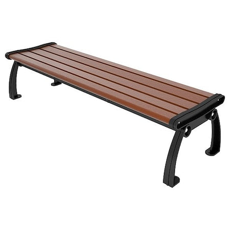 Ultrasite PB 6BROBFHERBAC Outdoor Bench, 72 in L, Brown