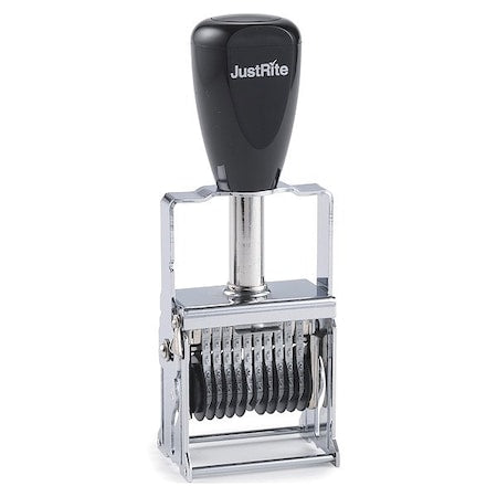 Justrite 049120 Alphanumeric Stamp, Metal, 8 in Overall H
