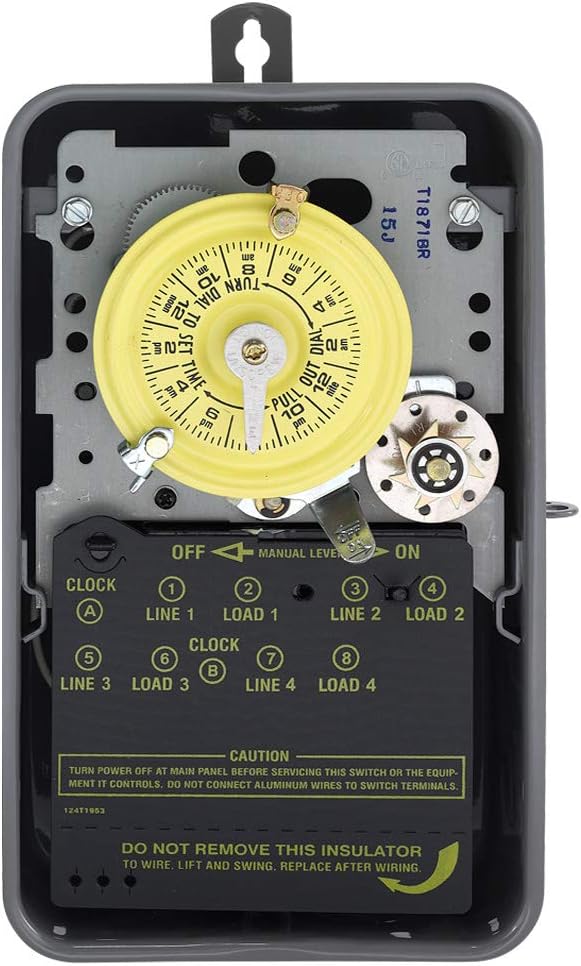T1871BR Intermatic 24 Hour Mechanical Time Switch, 120V, 2NO/2NC