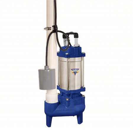 PRO Series Pumps E7105-TS Sewage Ejector Pump, 10 ft, 1 hp, Single, 115V AC