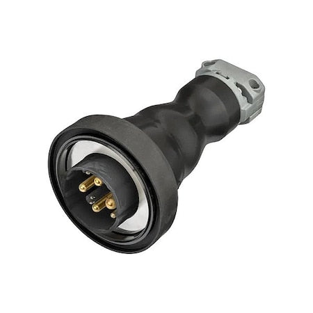Hubbell Wiring Device-Kellems HBLBA4F Pin & Sleeve Connector, 60 A, 250/480V AC, Three Phase, 3 Pole, IEC Grounding, NEMA 4X