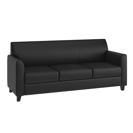 Flash Furniture BT-827-3-BK-GG Sofa, 32 1/4 in H, Black