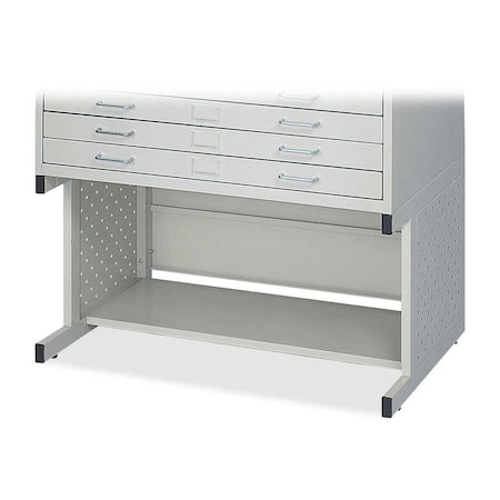Safco 4971LG Flat File Cabinet Base, Gray, Open