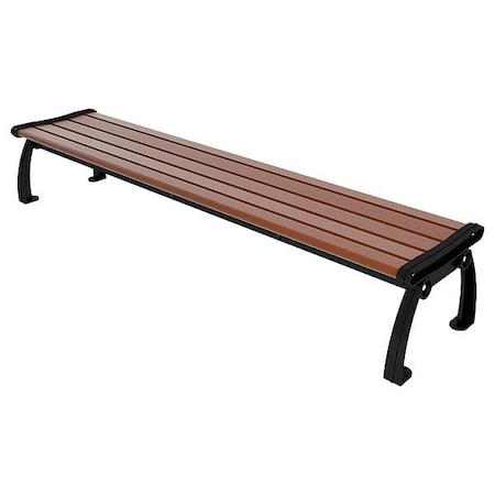 Ultrasite PB 8BROBFHERBAC Outdoor Bench, 96 in L, Brown