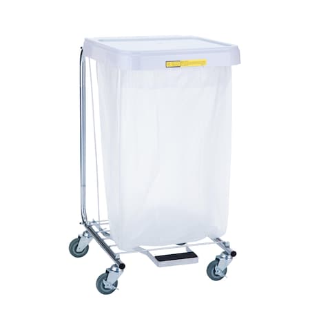 R&B Wire Products 692/32 Single Medium Duty Hamper with Foot Pedal, 32