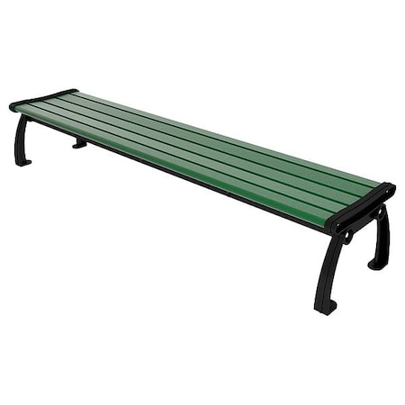 Ultrasite PB 8GREBFHERBAC Outdoor Bench, 96 in L, Green