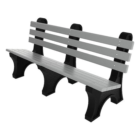 Ultrasite PB 6GRACPAE Outdoor Bench, 72 in L, Gray