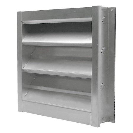 DAYTON 4FZF4 Louver, Wall Opening 24 x 24 In, Aluminum