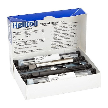 Stanley Engineered Fastening 5403-14 Free-Running Helical Insert Repair Kit, Helical Inserts, M14-2.00, Plain 18-8 Stainless