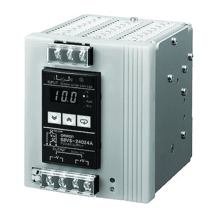 Omron S8VS-03024 Power Supply, 100/240V AC, 24V DC, 30 W, 1.3 A, DIN Rail