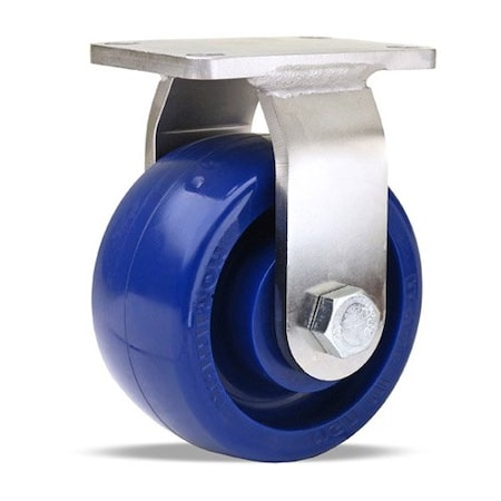 Hamilton R-ENS-4UYSB Plate Caster, Rigid, Polyurethane, 5 1/8