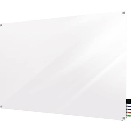 Ghent HMYSN34WH Dry Erase Board, Glass, 36 in, 48 in, No Frame Frame, White, Gloss