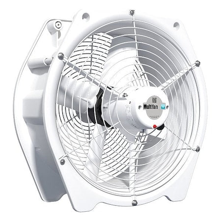 Multifan T4E45PBM81190 Industrial Fan, Ceiling, Floor, I-Beam, Wall Mount, 18-1/2 in Blade Dia, 115V, 4,532 cfm