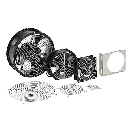 Nvent Hoffman A6AXFN24 Axial Fan, Black, Round, Steel