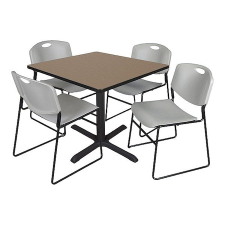 Cain TB3636NO44GY Breakroom Table and Chair Set