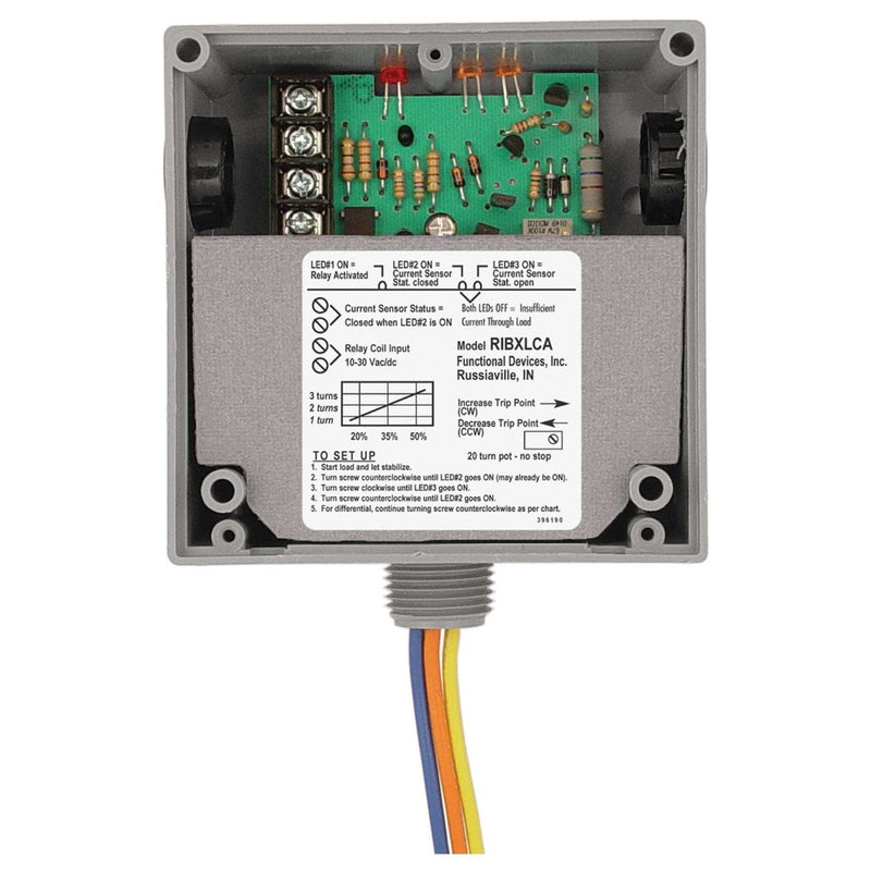 RIBXLCA Functional Devices Current Switch with SPDT Relay (10-30V Coil)