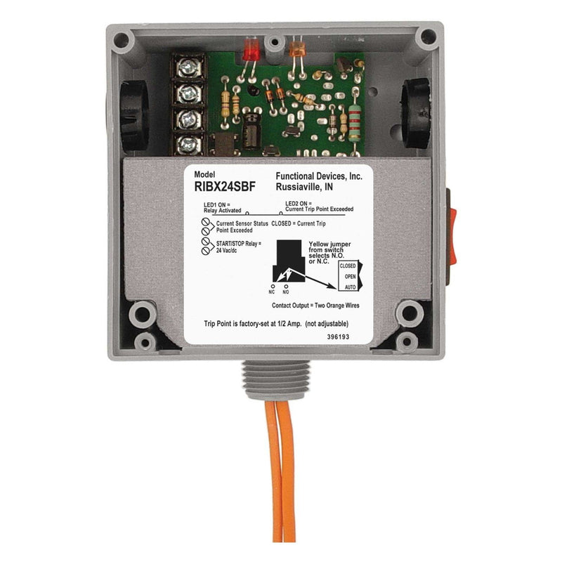 RIBX24SBF Functional Devices Current Switch Relay with 24 Vac/dc Coil