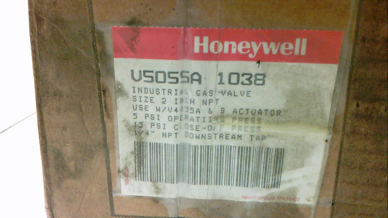 V5055A1038 Honeywell Gas Valve Body, 2-Inch NPT, 1/4-Inch Tap