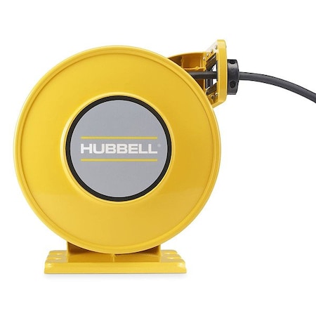 Hubbell Wiring Device-Kellems HBLW35123 Extension Cord Reel, Yellow, 35 ft, 12AWG