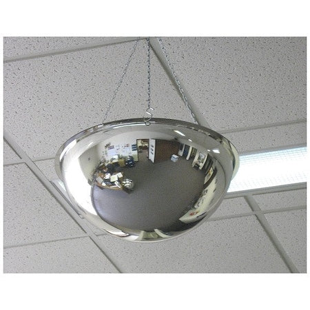Fred Silver DOME-X-48 Full Dome Safety Mirror, Acrylic, 48 in, No Backing, Round, 360 Degrees Viewing Angle