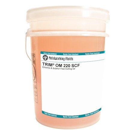 Trim OM220SCF-5G Cutting Fluid, OM220 SCF, Straight Oil, 5 gal, Pail, Clear to Pale Yellow