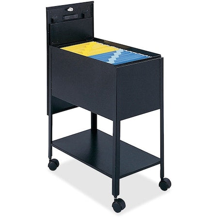 Safco 5362BL Mobile Tub File, w/Lock, Letter, Black