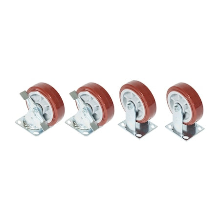 Greenlee CRSL6 Plate Caster Kit, 900 lb. Load Rating