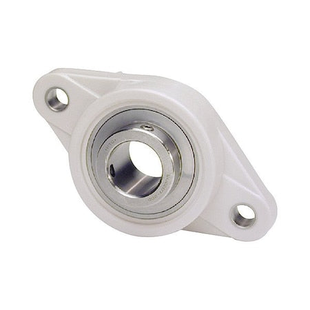Iptci SUCTFL206-18 IP69K 2 Holes, Flange Bracket Housing, 2 Bolt Flange Bearing, Radial Ball, 1-1/8 in Dia, PBT Plastic, Set
