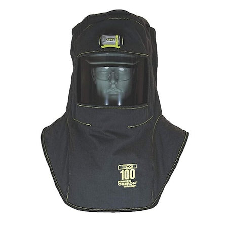 Oberon TCG100-C+HVS Arc Flash Hood, 4 PPE CAT, 100 cal/sq cm, Polycarbonate Window, Ventilated