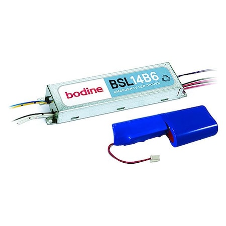 Bodine BSL14B6UAK55SBI1 LED Emergency Driver, Galvanized Steel, 14 W