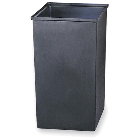 Safco 9669 36 gal Square Indoor Plastic Can, Black, Plastic, 17 in