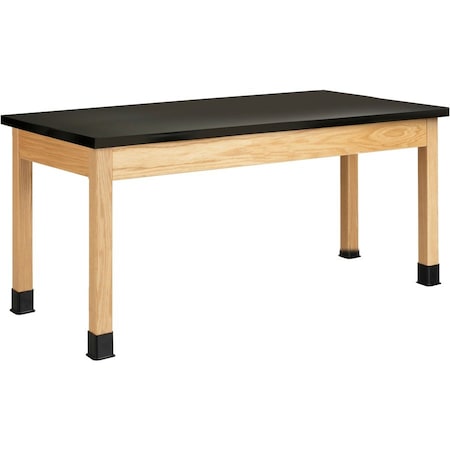 Diversified Spaces P7302BK30N Table, Black/Oak, Wood Frame, 500 lb. Cap.