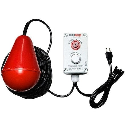 Sump Alarm SA-120V-2L-100SB High Water Alarm, Audio, Visual, 120V AC, 100 ft