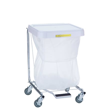 R&B Wire Products 692/28 Single Medium Duty Hamper with Foot Pedal, 28