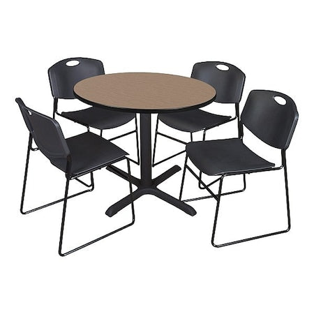 Cain TB36RNDNO44BK Breakroom Table and Chair Set