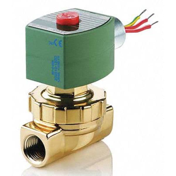 8220G404 Asco 2-Way Normally Closed Solenoid Valve, 1/2 in Pipe Size, 120V AC