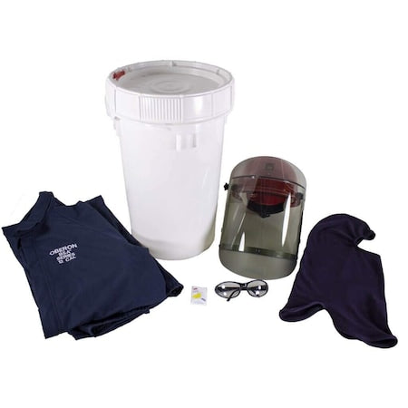 Oberon EV12-BKT-3XL-8 Electric Vehicle Arc Flash and Shock Bucket Kits, 12 Cal, Navy, 3XL, Glove Size 8