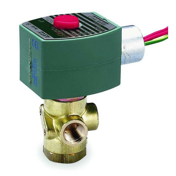 8320G184 Asco 3-Way Normally Closed Solenoid Valve, 1/4 in Pipe Size, 120V AC