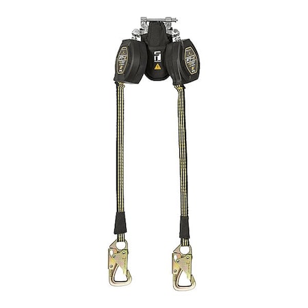 Falltech 84008TP8S EdgeCore(TM) Self-Retracting Lifeline, Quick-Connect, Aluminum, 2 Leg(s), 420 lb Weight Capacity